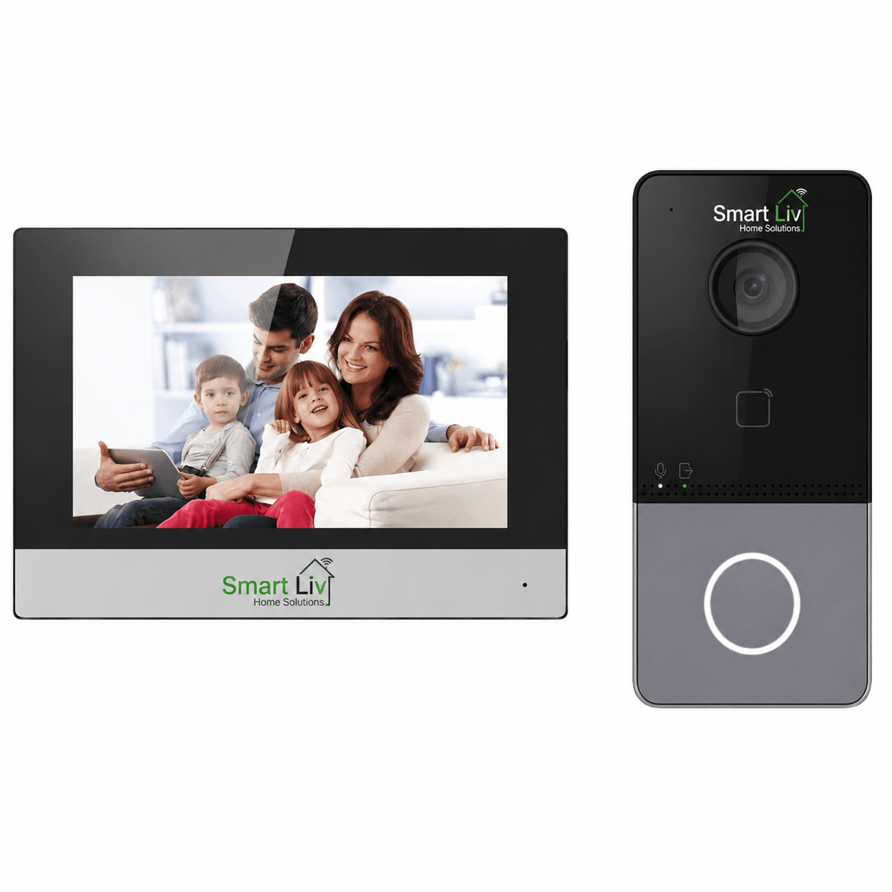 7-Inch Smart Video Door Phone - Black colour