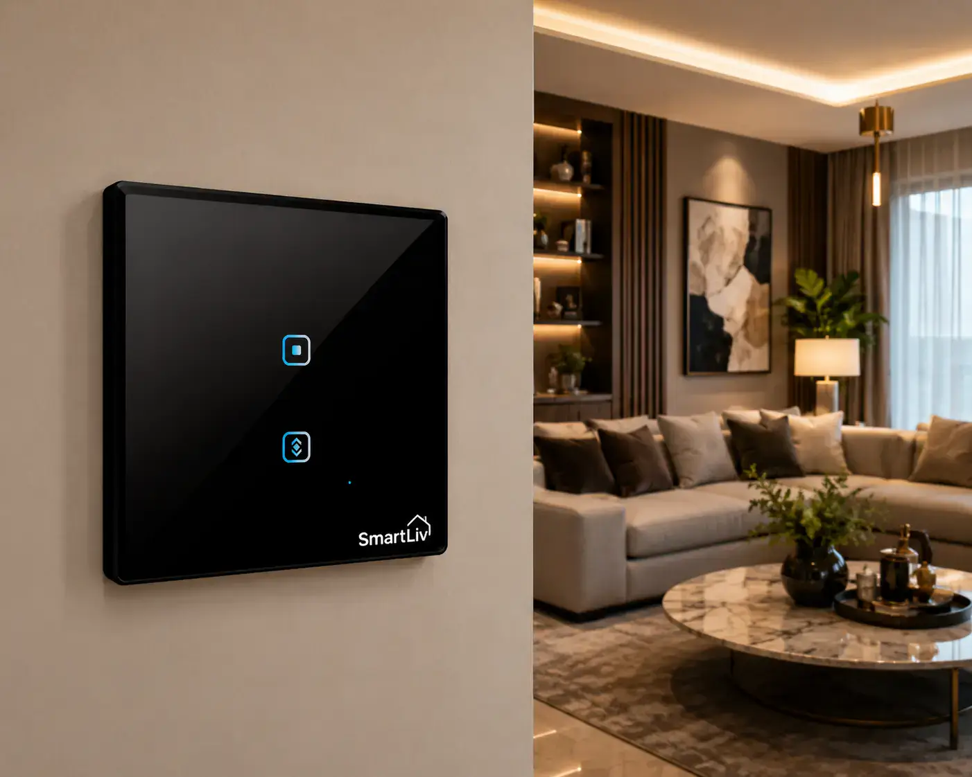 1-Gang Touch Switch - black colour